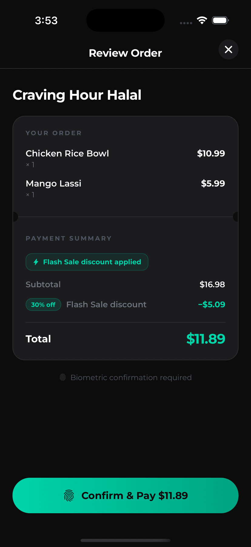 Customer review order with discount